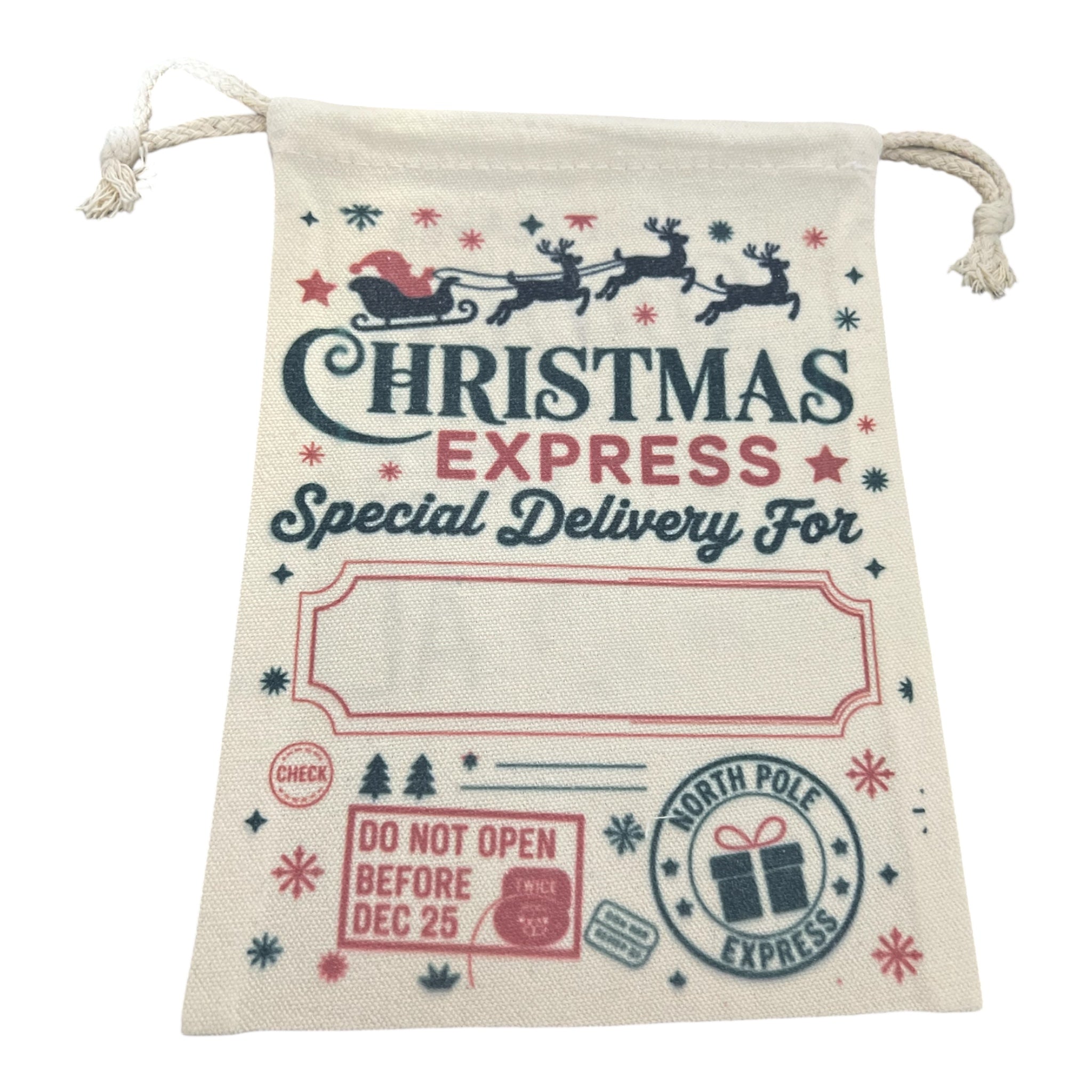 Kordelpåse i Tyg – Personligt Tryck – 17×23 cm