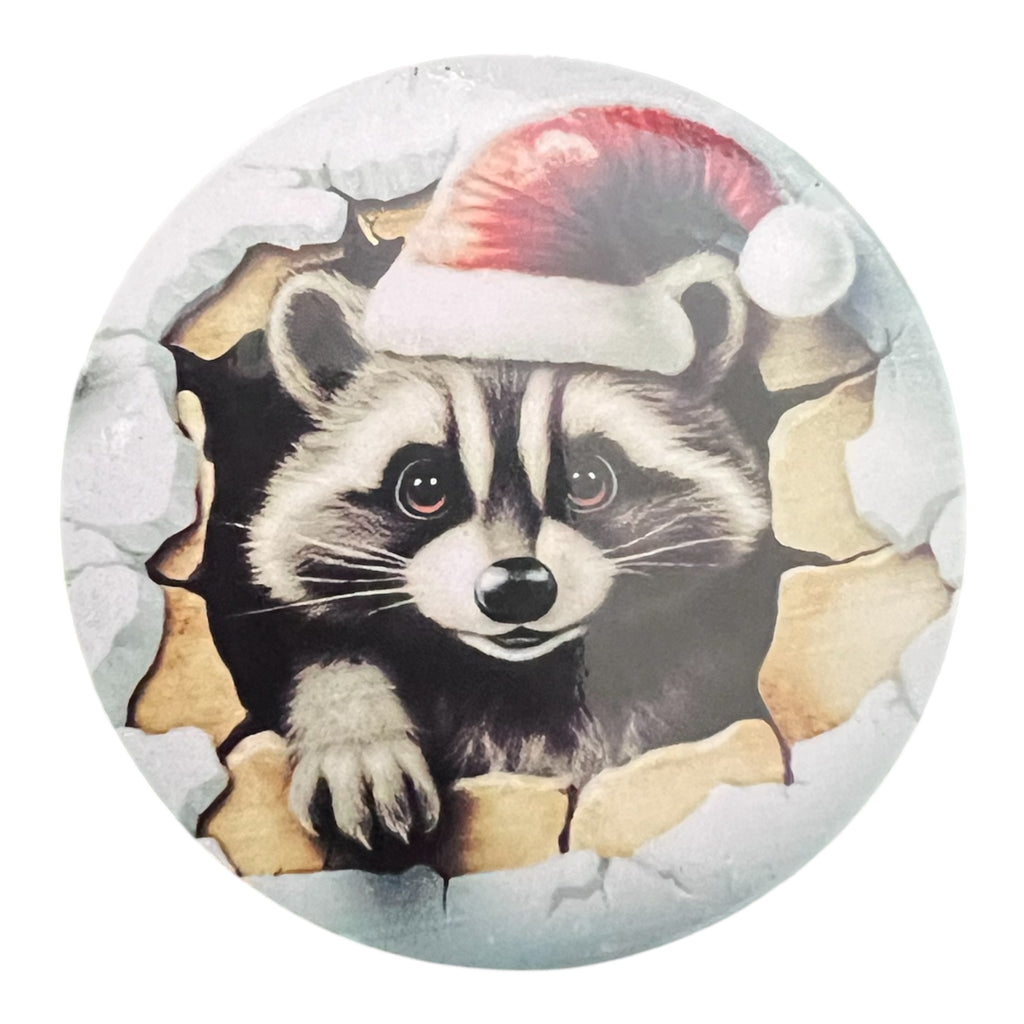 Kylskåpsmagnet – Jul Tvättbjörn