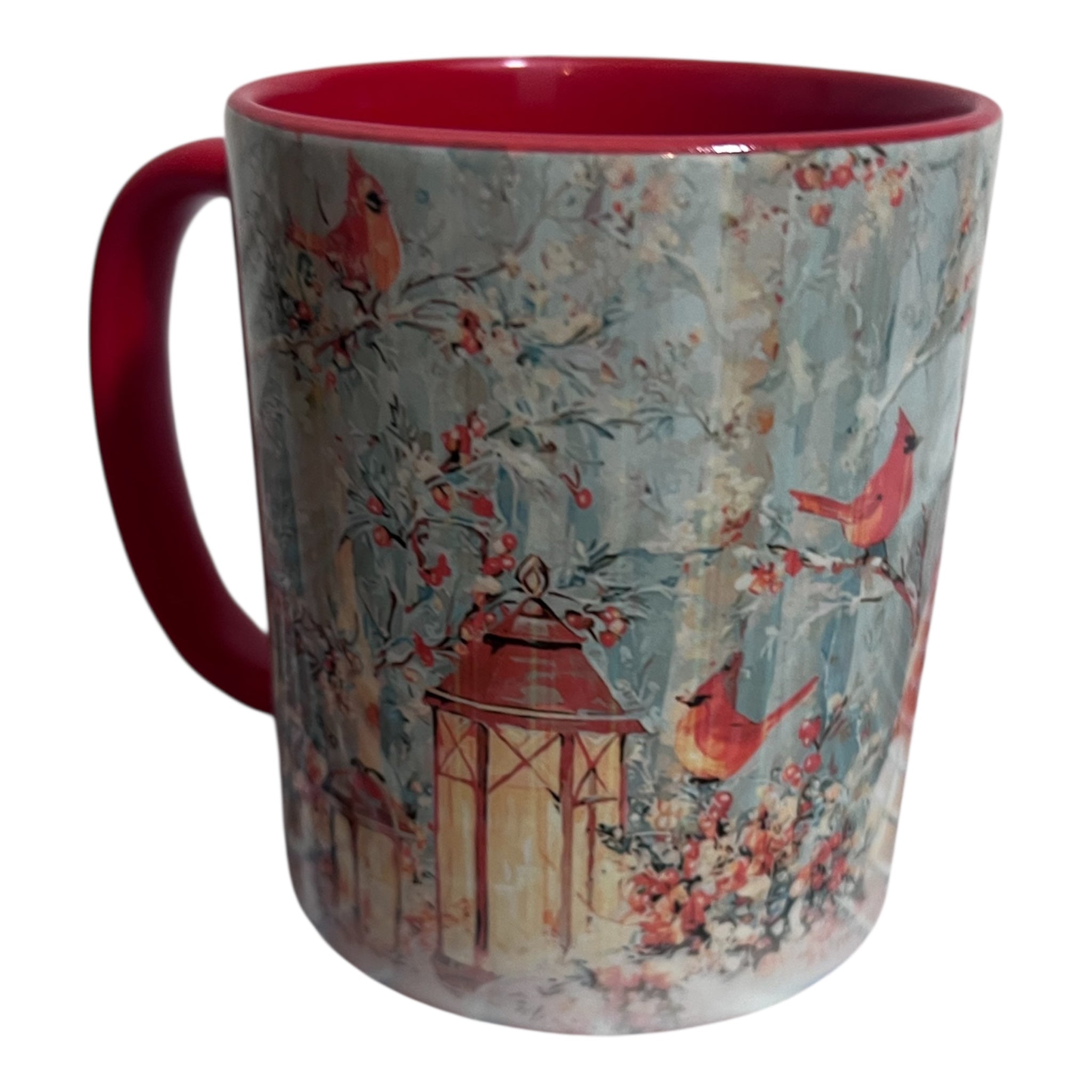 Julmugg – Snögubbe & Kardinal – Röd Insida – 11 oz