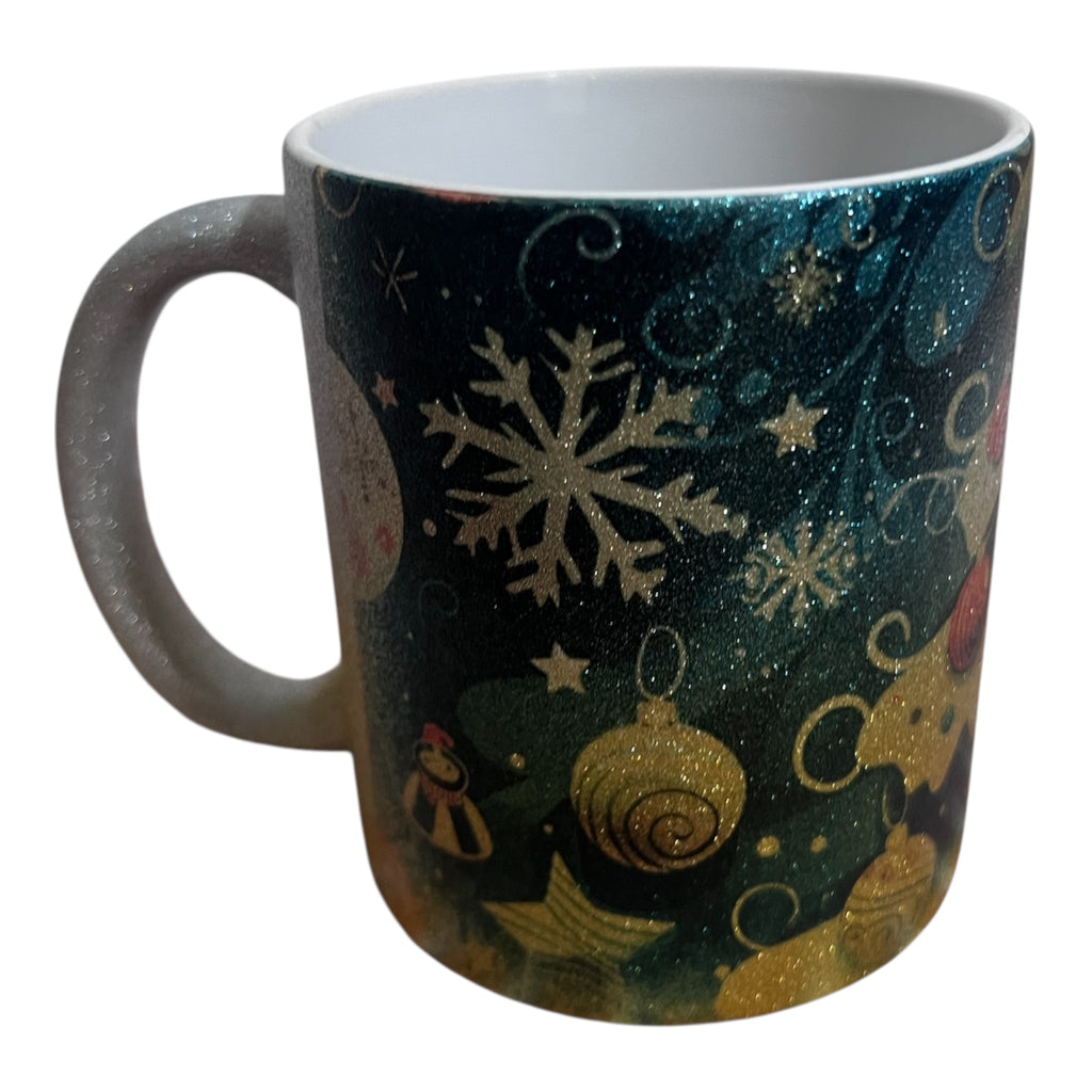 Glittermugg – Julgran & Kulor – 11 oz