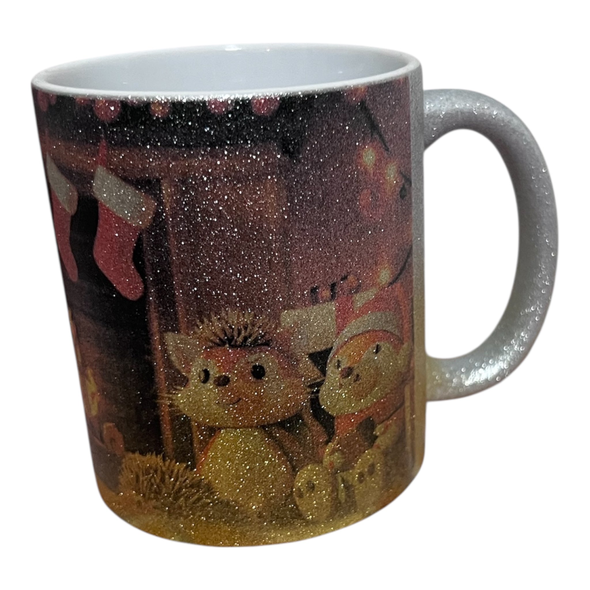 Glittermugg – Julmotiv Skogsdjur – 11 oz