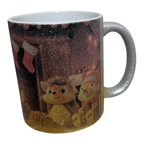 Glittermugg – Julmotiv Skogsdjur – 11 oz
