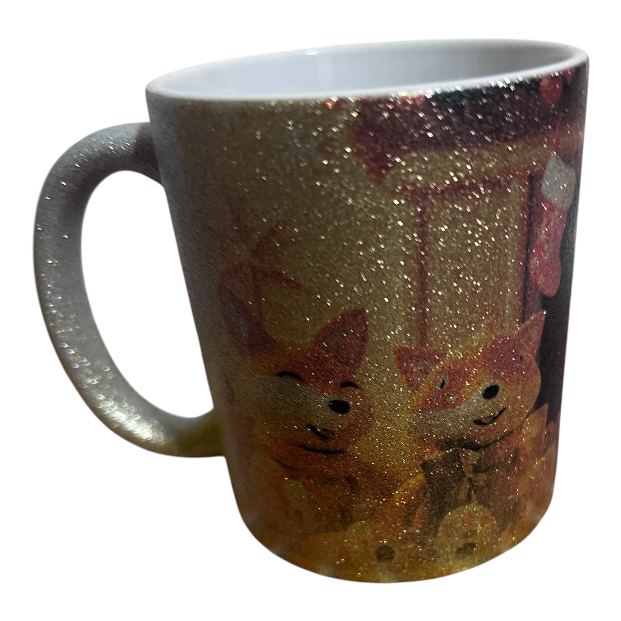 Glittermugg – Julmotiv Skogsdjur – 11 oz