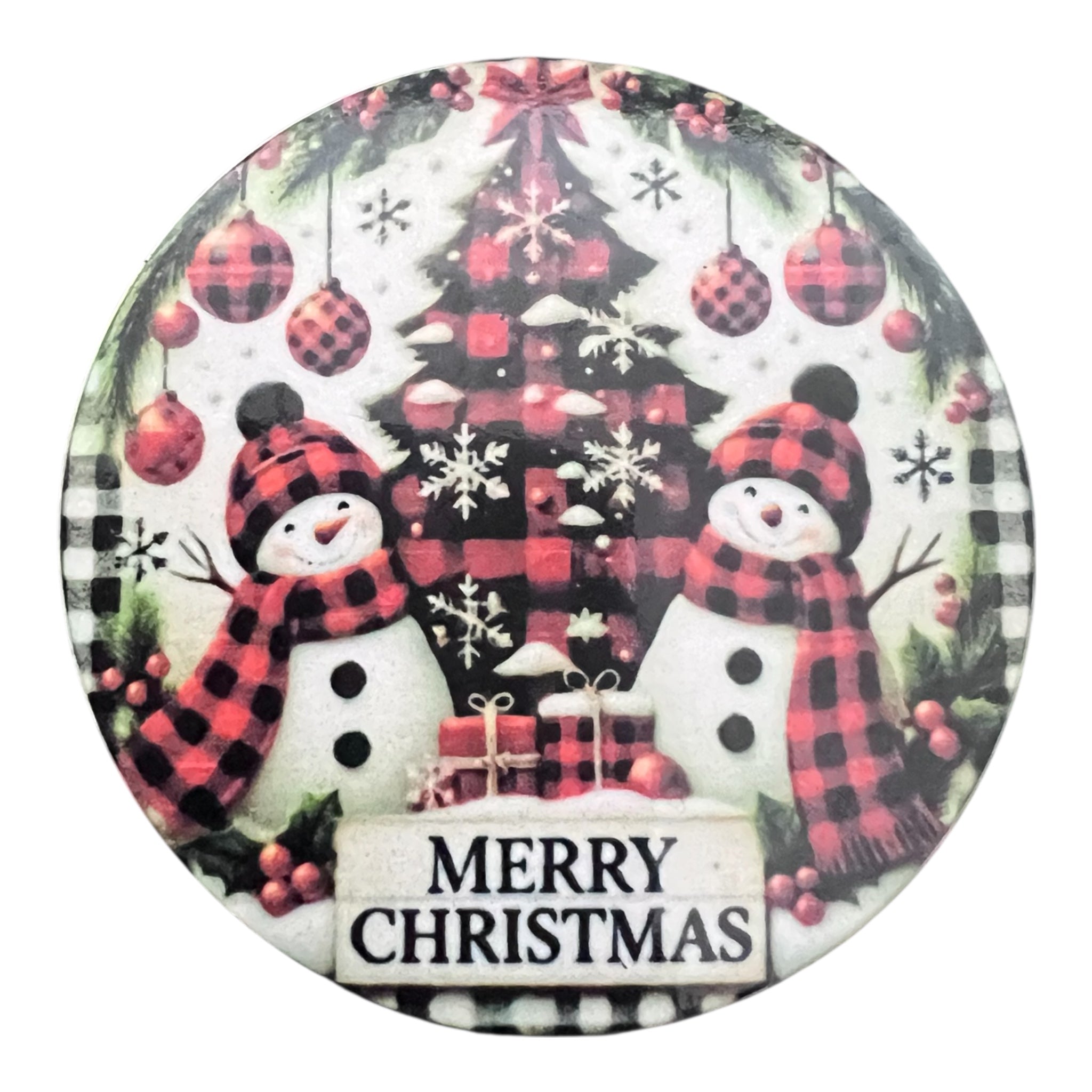 Snögubbe-Magnet – Merry Christmas