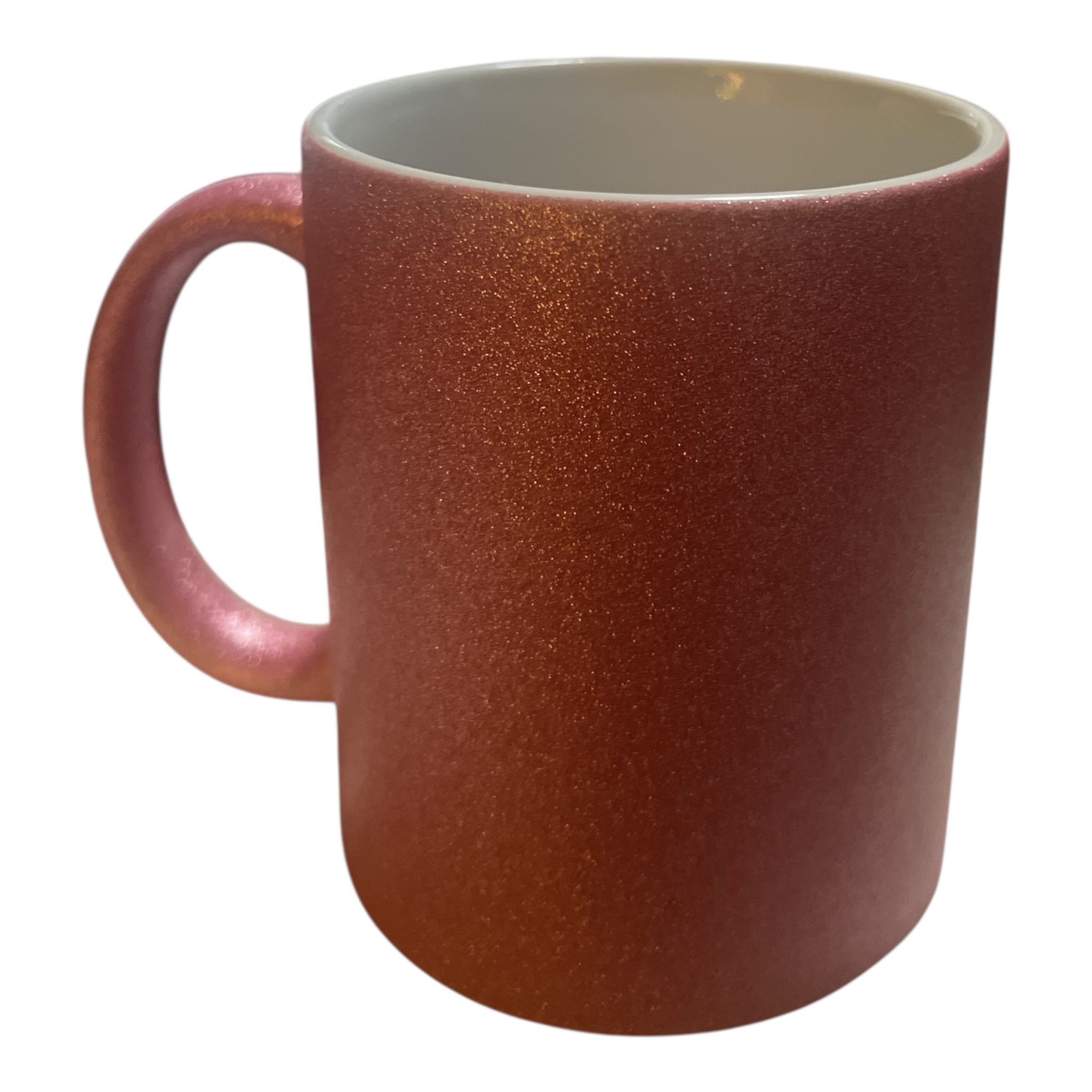 Rosa Glitzer-Mugg (endast för mörka motiv)