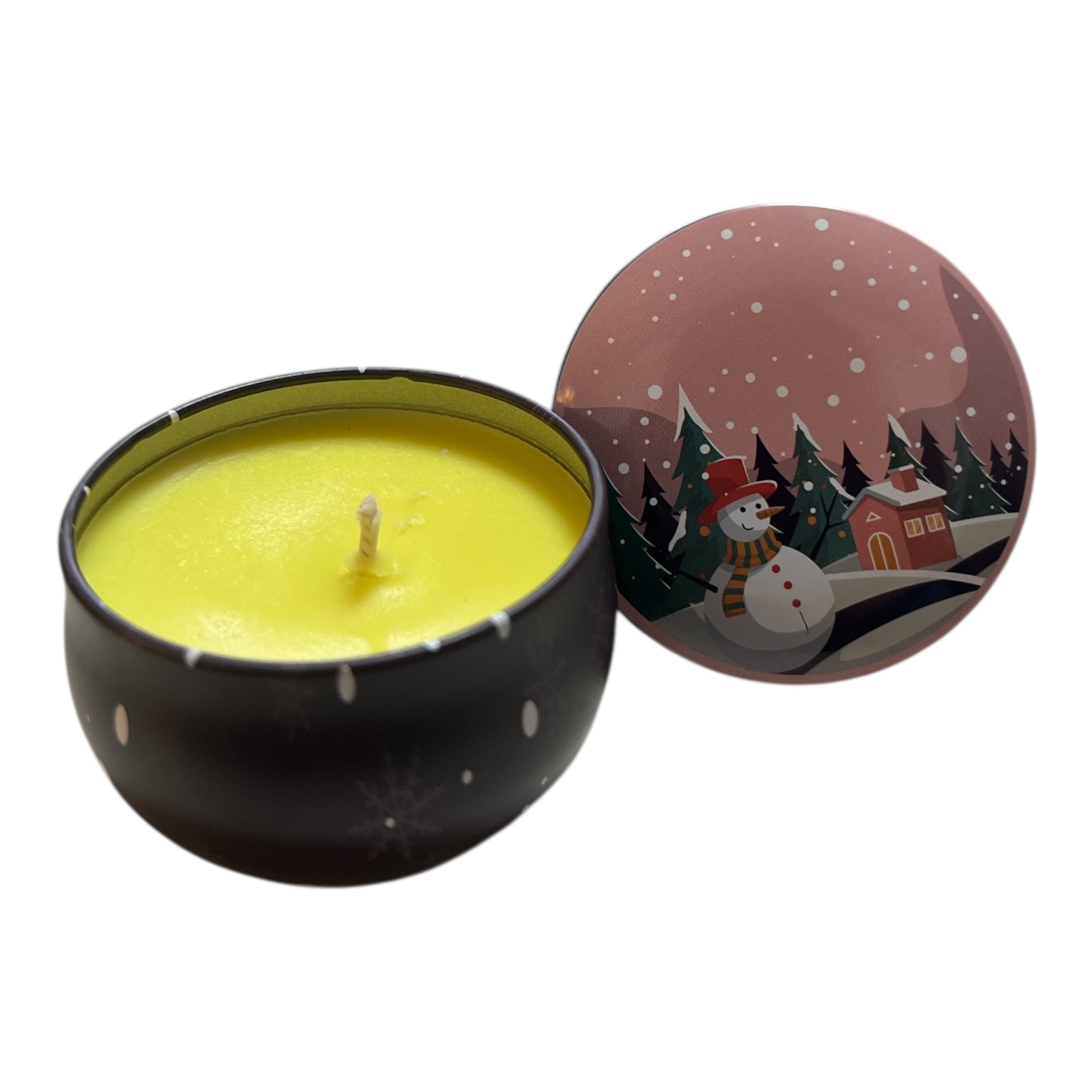 Handgjort sojavaxljus i dekorativ julburk