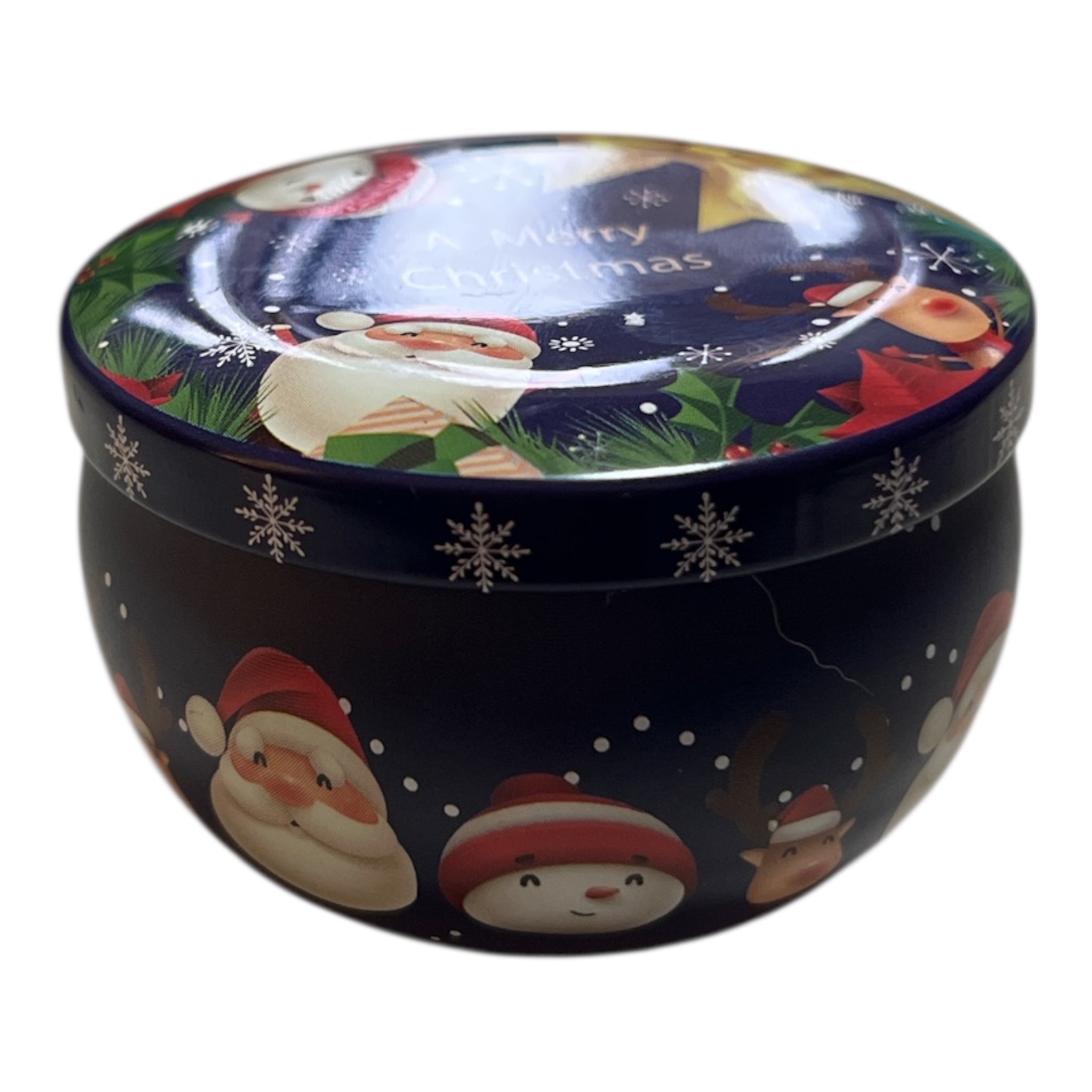 Handgjort sojavaxljus i dekorativ julburk