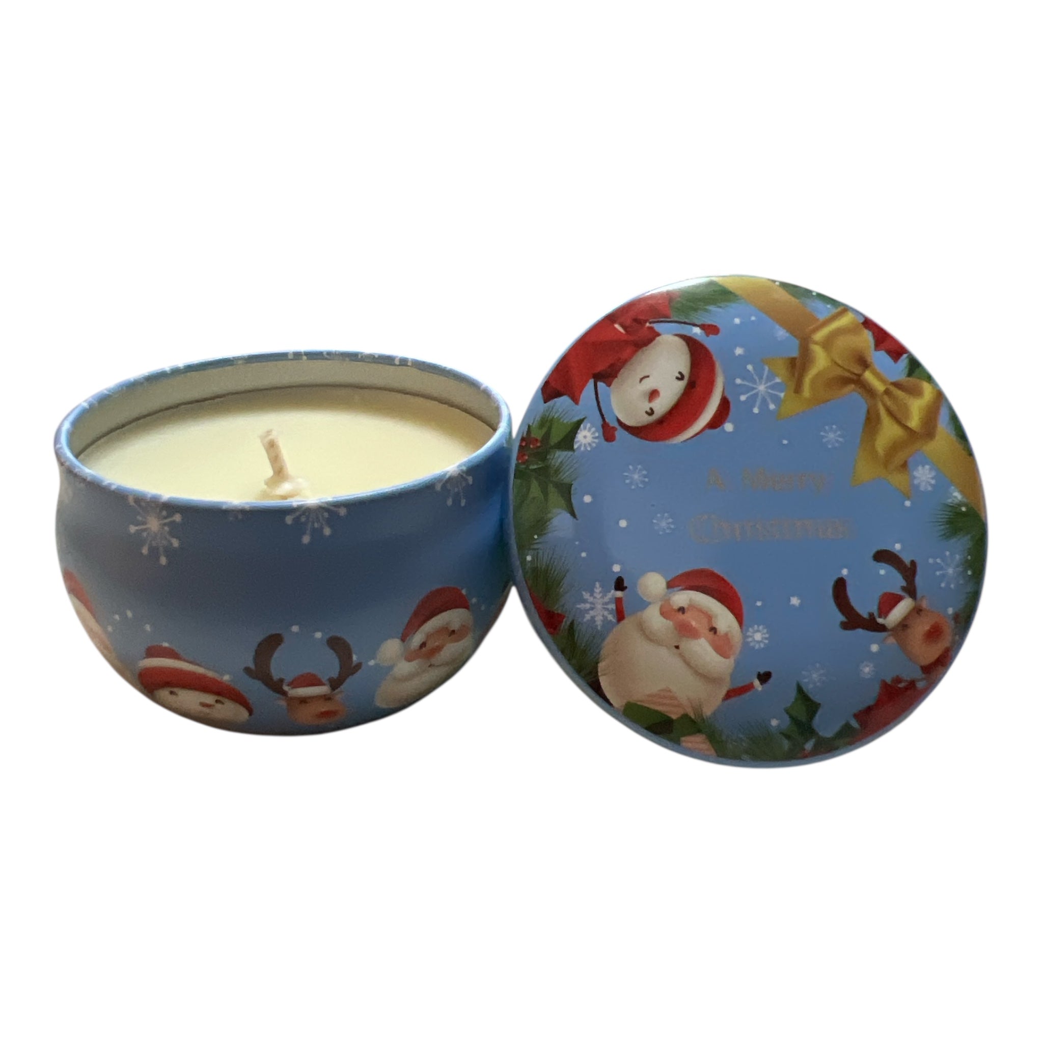 Handgjort sojavaxljus i dekorativ julburk