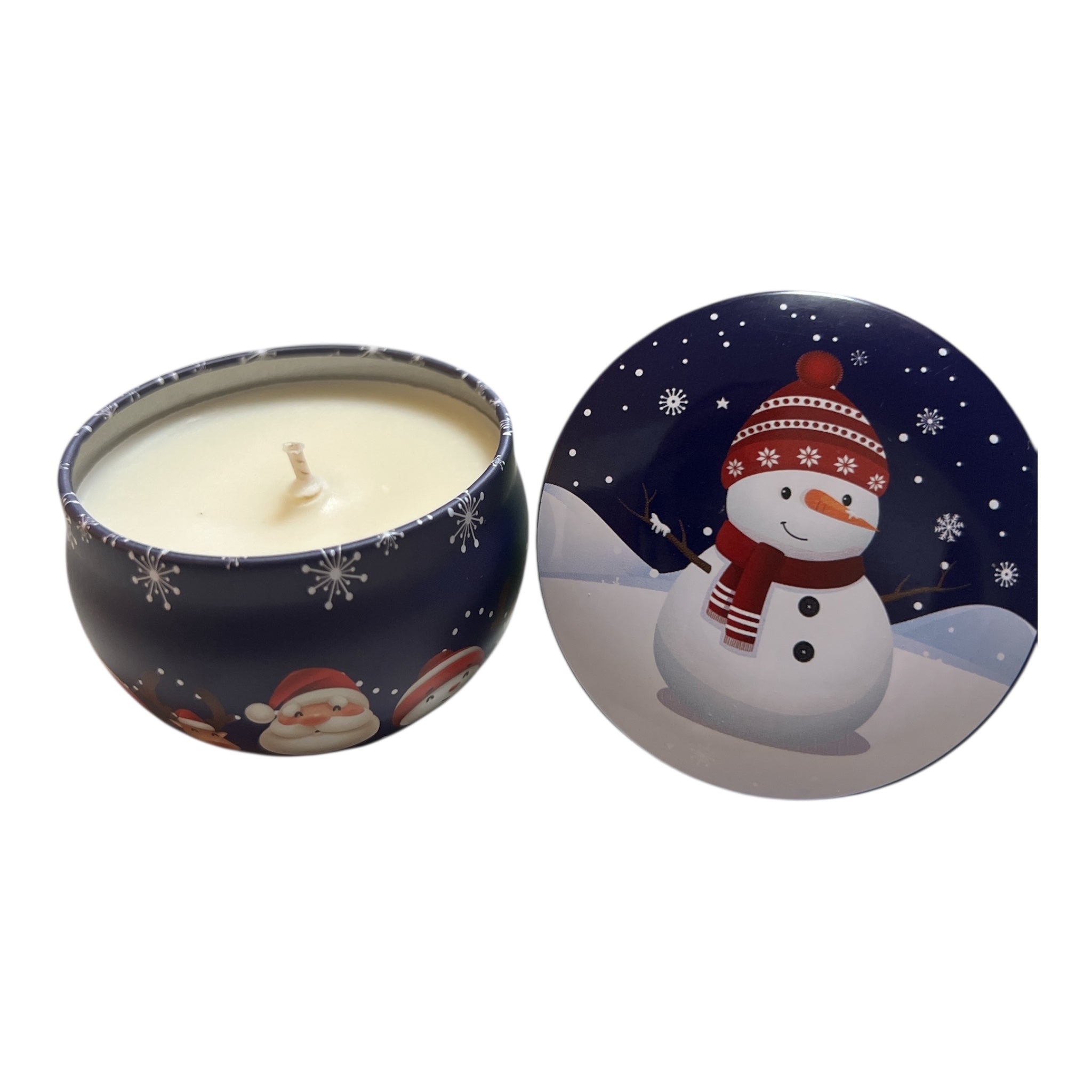 Handgjort sojavaxljus i dekorativ julburk