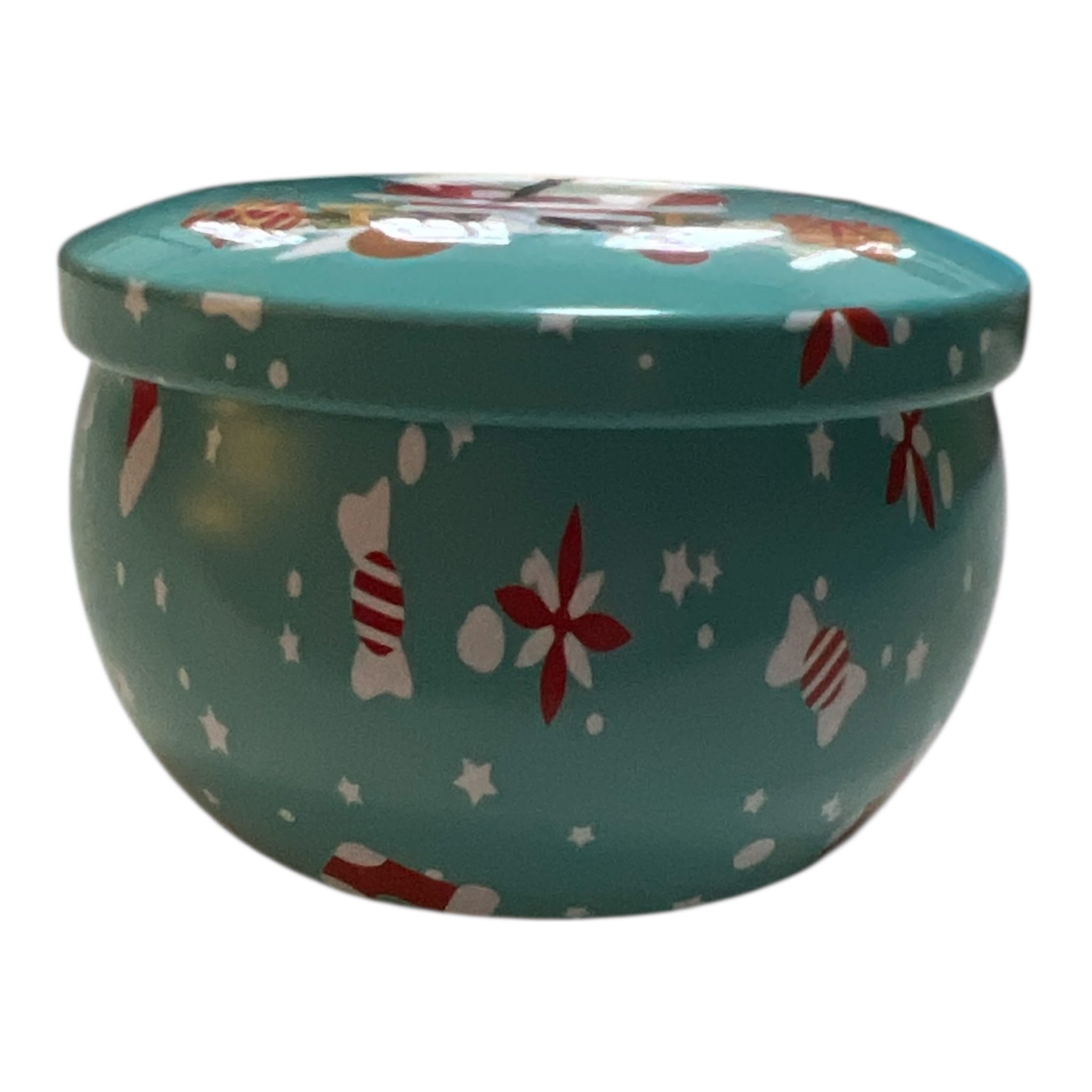 Handgjort sojavaxljus i dekorativ julburk