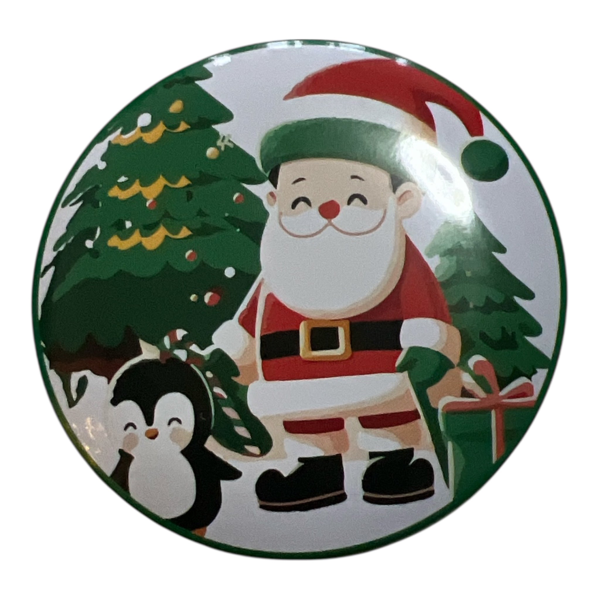 Handgjort sojavaxljus i dekorativ julburk.