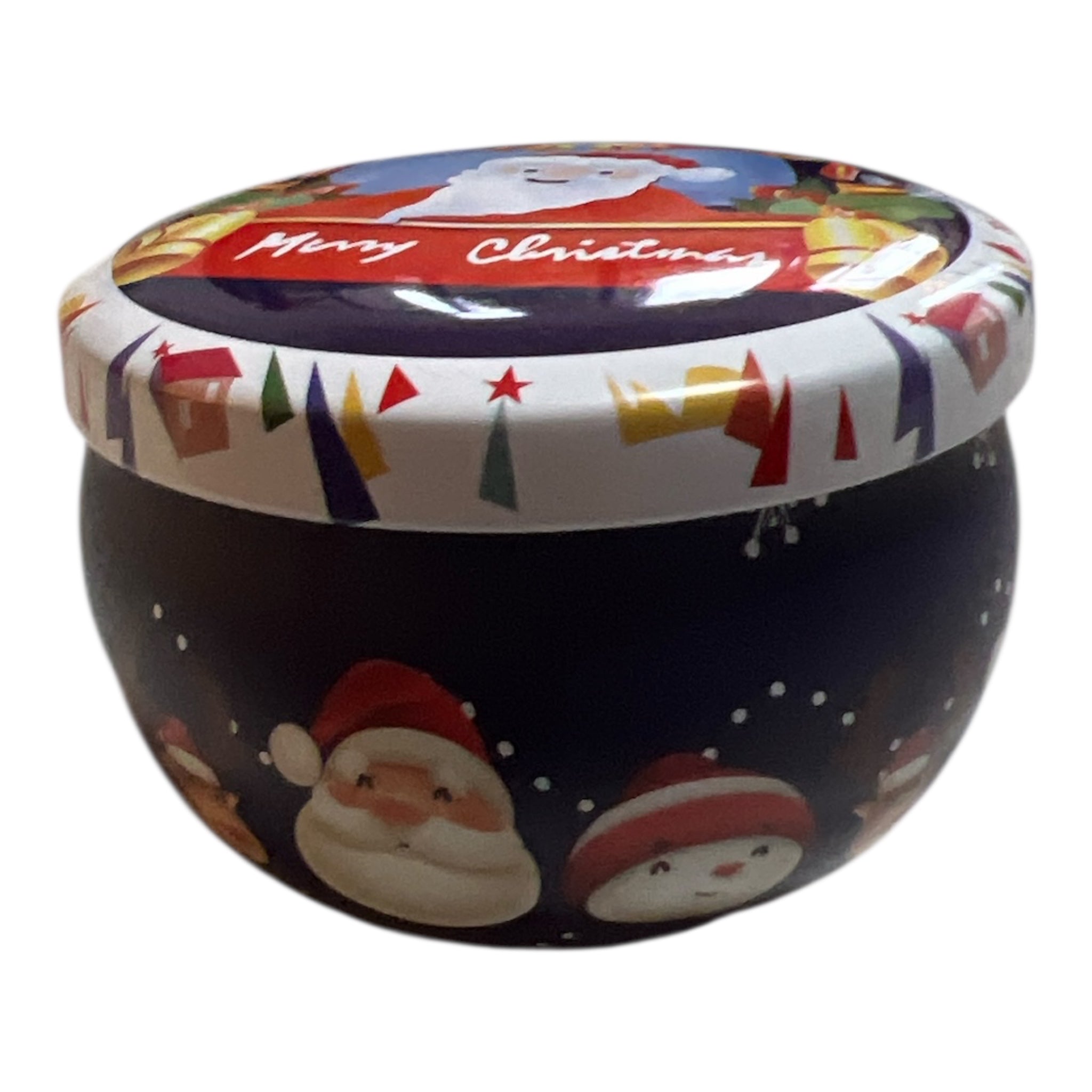 Handgjort sojavaxljus i dekorativ julburk.