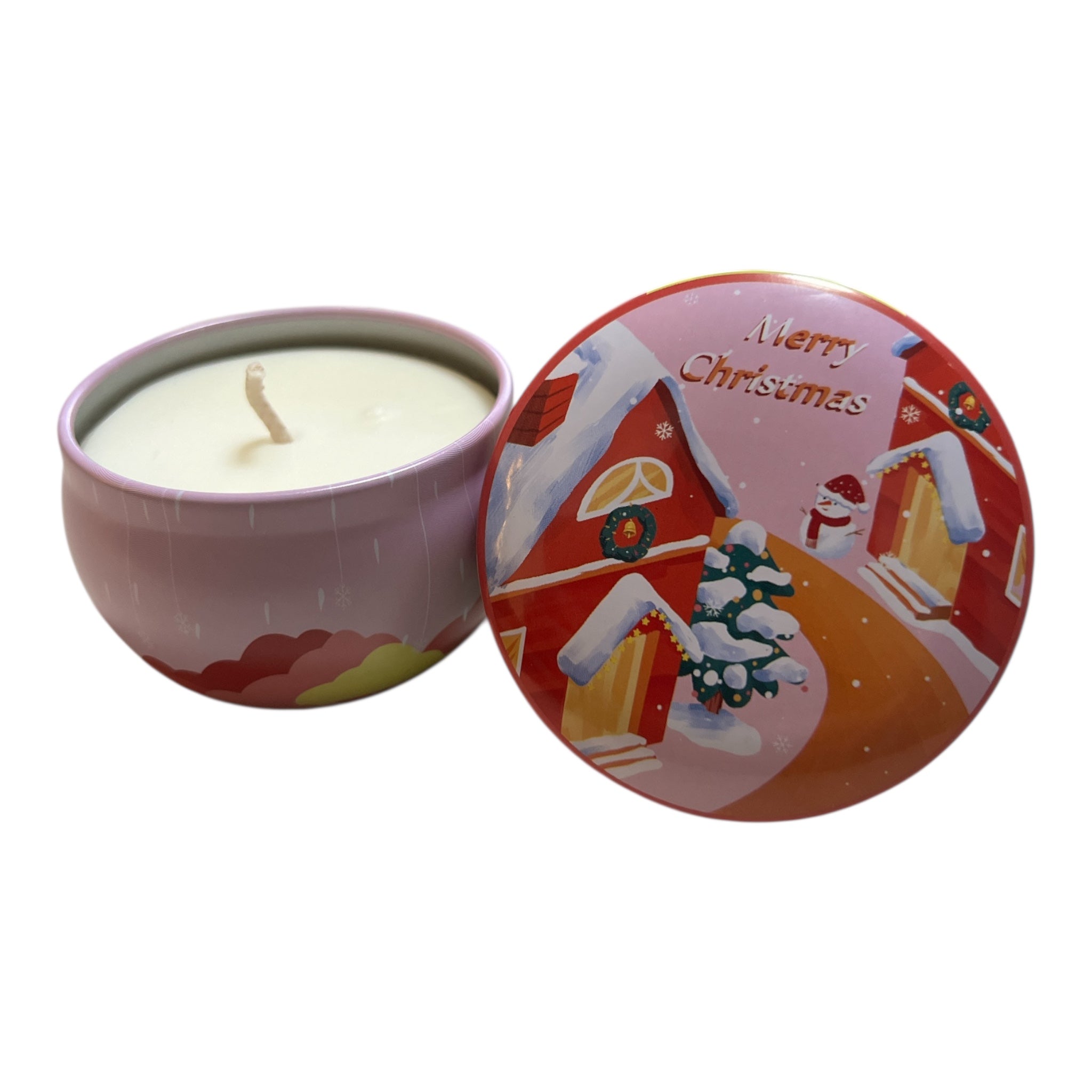 Handgjort sojavaxljus i dekorativ julburk